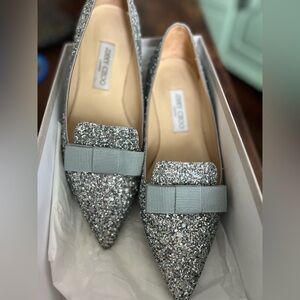 Jimmy Choo light blue flats